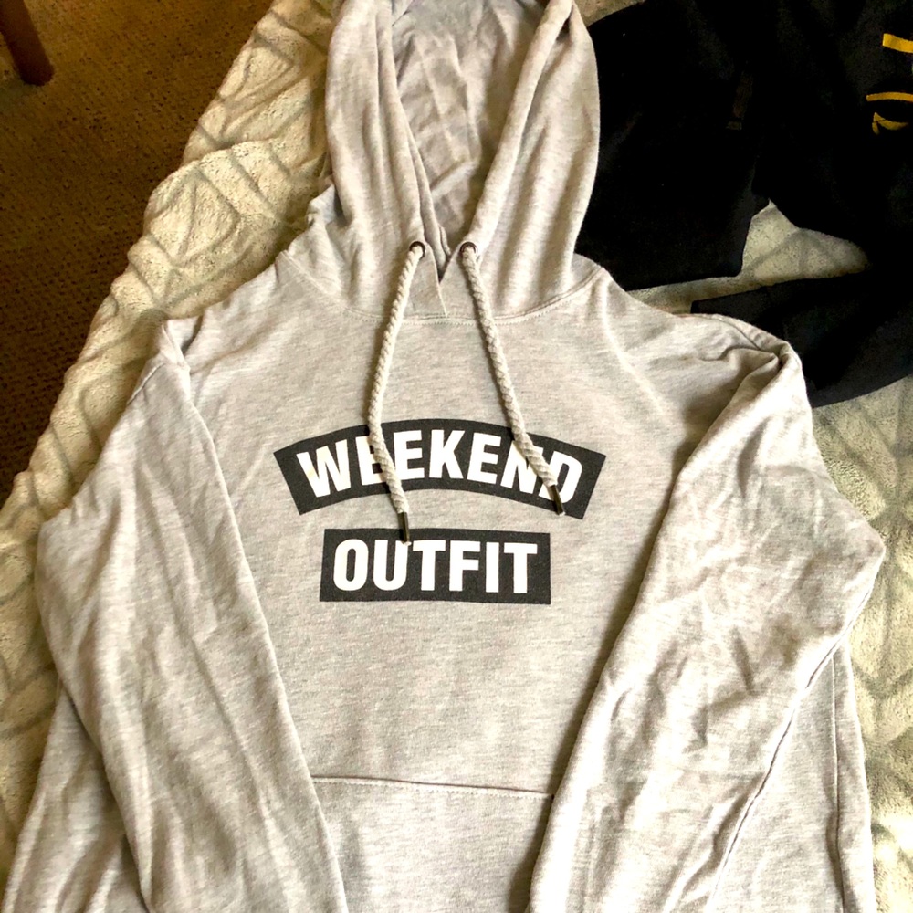 Champion grey weekend vibes sweatshirt